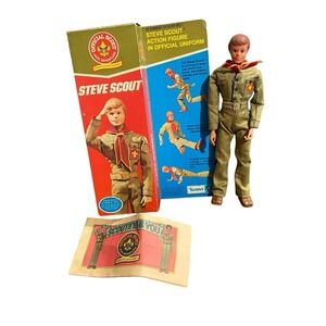 Vintage 1974 Kenner Steve Scout 9in Figure Box & Insert